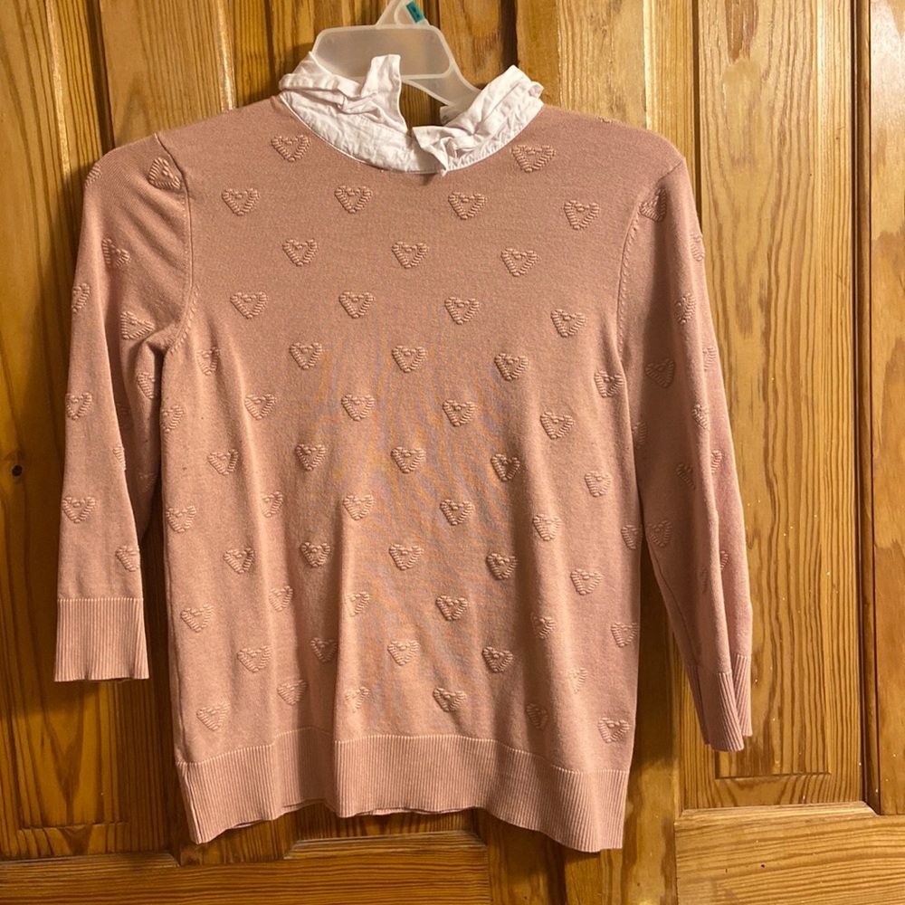 Pink heart sweater